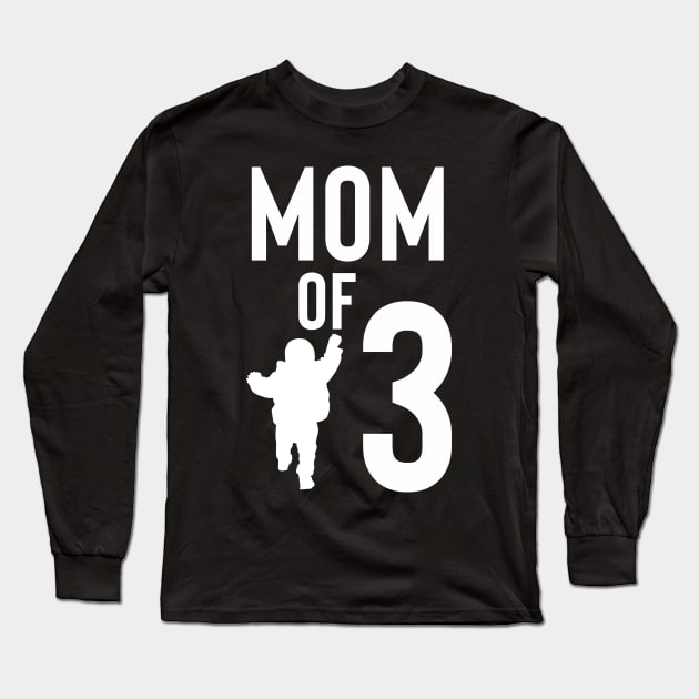 Mom of three Long Sleeve T-Shirt by Max